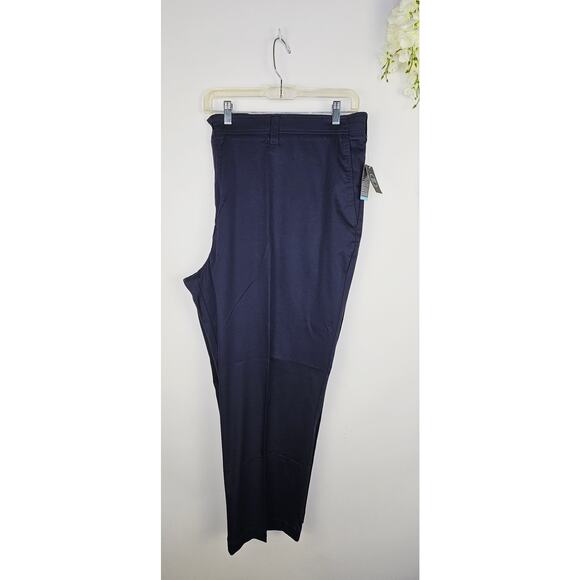 New Oak Hill Mens Big & Tall Straight Fit Tech Pants Navy 58x30 Moisture Wicking - Picture 4 of 13